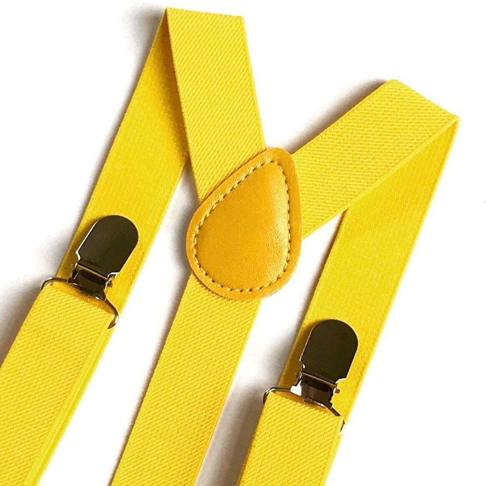 Yellow Elastic Suspenders